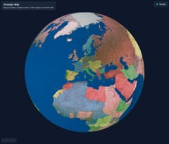 The strategic map - Europe and the wider world in 1900.